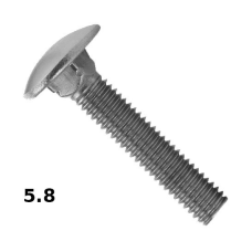 Болт з напівкруглою головкою і квадратним підголовком 6х40