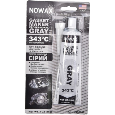 Герметик прокладок NOWAX високотемпературний 100% силіконовий сірий 85г +343°С NX36309