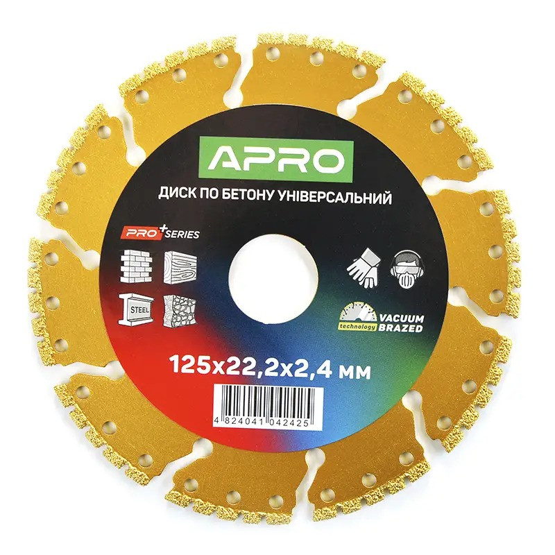Диск алмазний Apro 125мм сегмент. універсальний PRO 830740 Диск алмазний Apro 125мм сегмент. універсальний PRO 830740