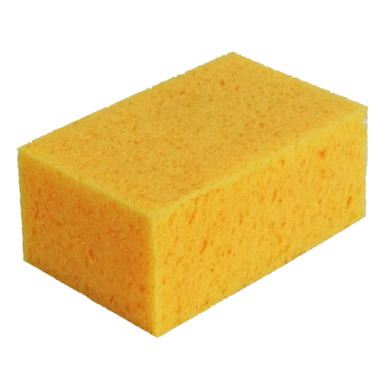 Губка для плитки жовта(червона), середньої жорсткості, пориста 160х110х60 1000-002