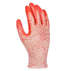 Рукавички DOLONI (4596) трикотаж. з нітрилов. покрит. облив троянди D-OIL р. 8