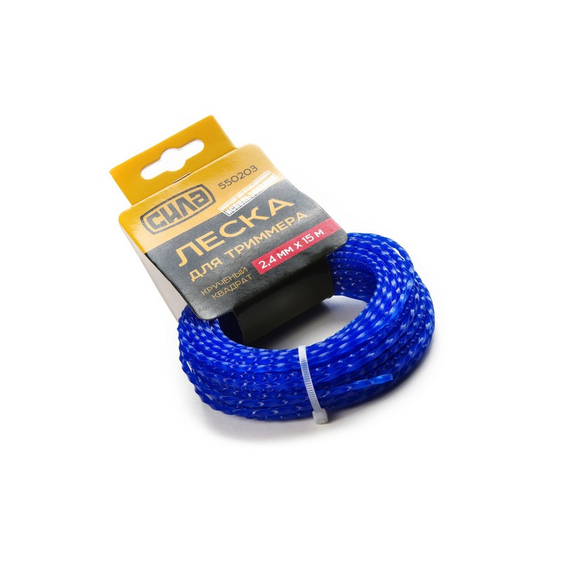 Ліска для тримера кручений квадрат 3,0мм х 15м Сила 550207