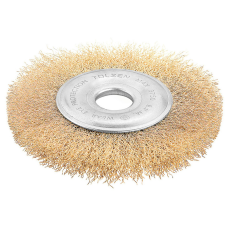 Щітка Дискова 125мм х 22,2мм гофрований латунований дріт 0,3мм Tolsen 77527