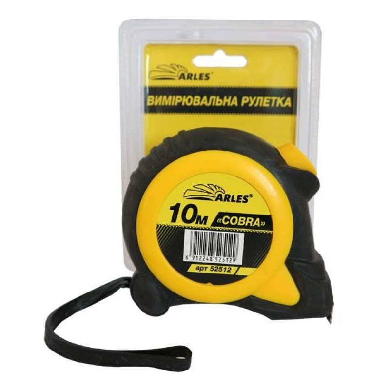Рулетка 10 м автостоп COBRA Arles 52512