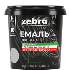 Емаль 2кг ZEBRA  18 Темно-сірий