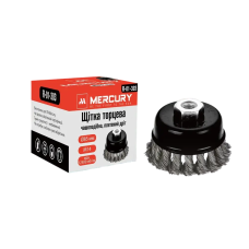 Щітка чашкова 65мм для КШМ М14 (кручений дріт) Mercury R-01-301