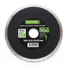 Диск алмазний по бетону Суцільний 125х2,0мм 22-24% 830019