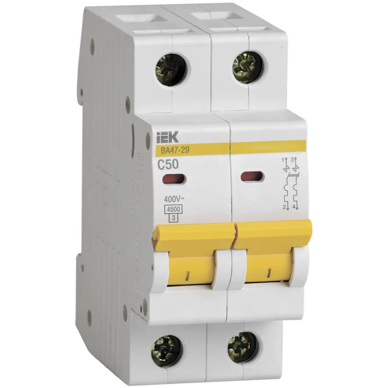 Авт.вимик. ВА47-29 2Р 50А 4,5кА х-ка С ІЕК