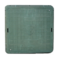 Люк квадратний 65х65 полегшений (зелений) до 1т