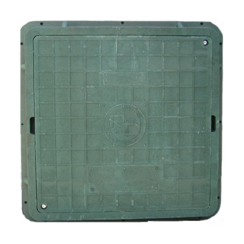 Люк квадратний 65х65 полегшений (зелений) до 1т