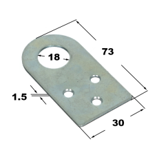 Замочна петля 30х73 пряма