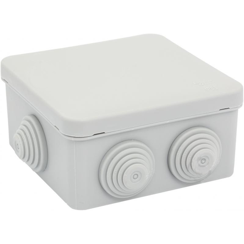 Коробка контакт розпод. 90х90х40 сіра IP55