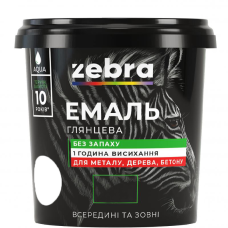 Емаль акрилова 2кг ZEBRA 10 Білий