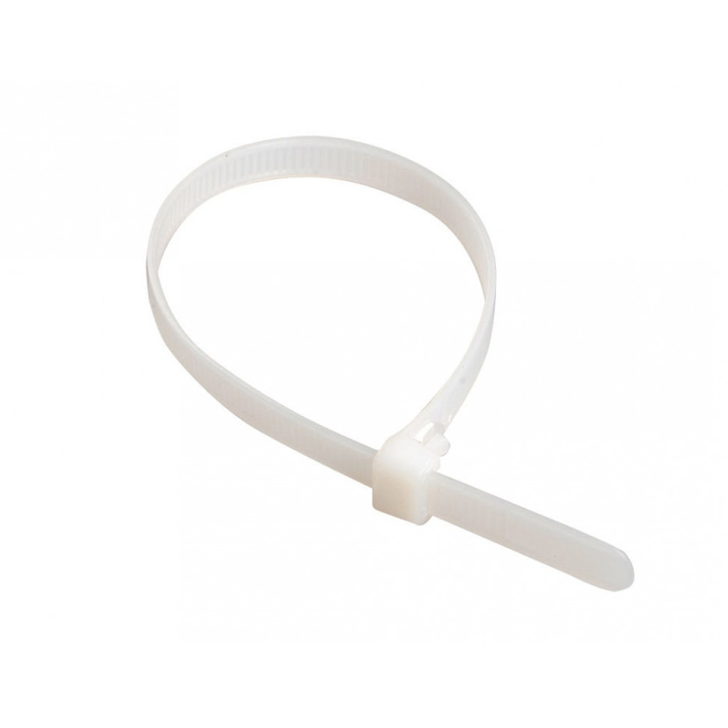 Хомут нейлон 9*650 білий Apro 100 шт CT-W9650