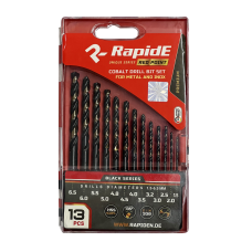 Набір кобальтових свердел по металу 13шт Rapide RED POINT Black Series