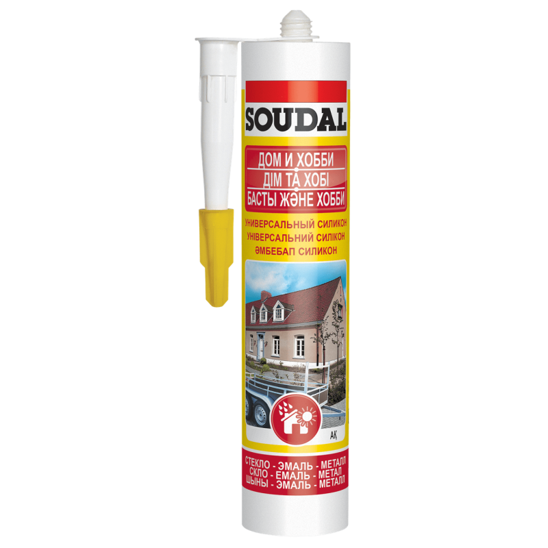 Герметик силіконовий універсальний SOUDAL бежевий 280мл