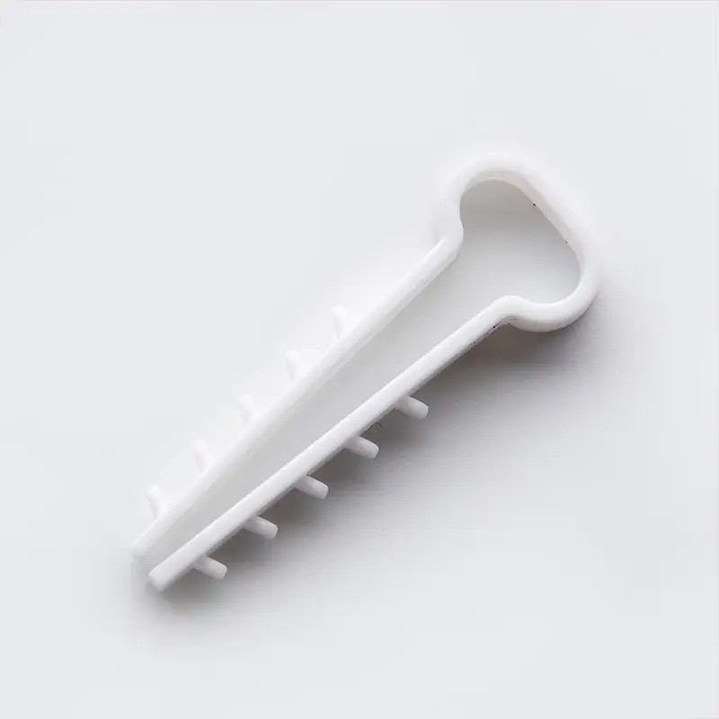 Дюбель-ялинка плоский кабель 6х3мм білий 100шт Apro FT-63