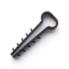 Дюбель-ялинка плоский кабель 8х5мм чорний 100шт Apro FT-85B