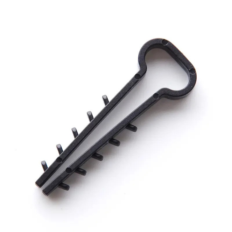 Дюбель-ялинка плоский кабель 10х5мм чорний 100шт Apro FT-105B