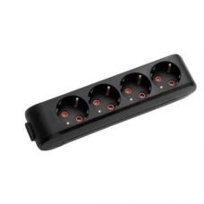 Колодка 4 гнізда з/зем ViKo MULTI-LET чорна