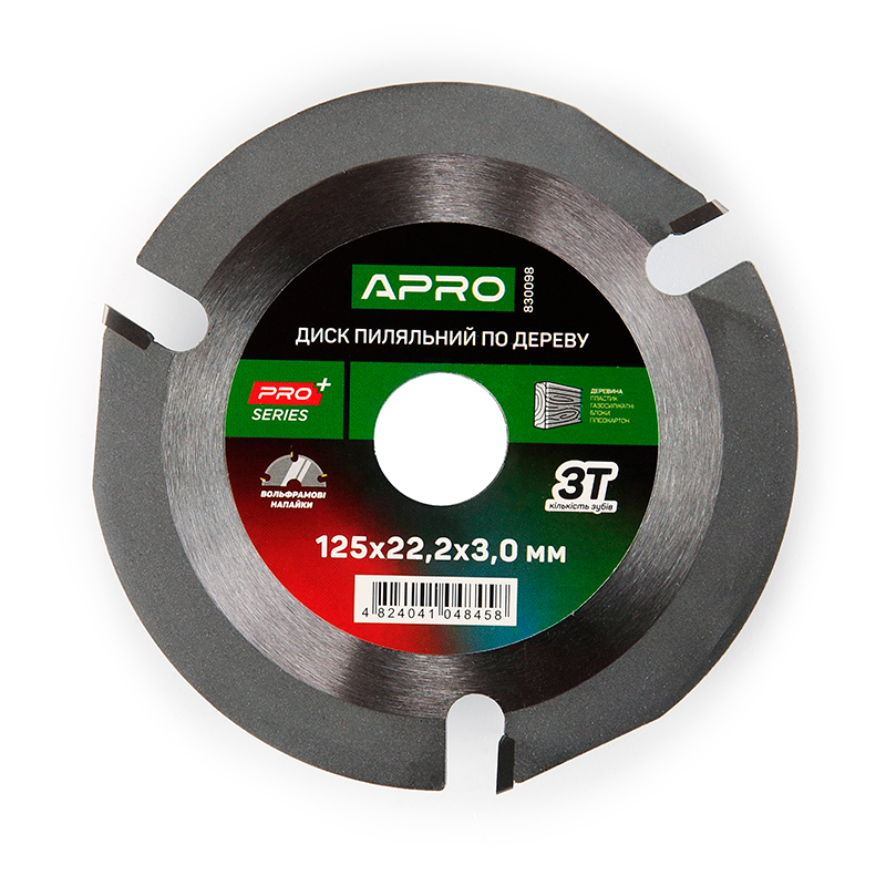 Диск пильний по дереву з твердосплавними напайками 125х22,2мм 3T PRO 830098