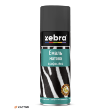 Емаль матова професійна 400мл ZEBRA 457 RAL7016 Сірий матовий