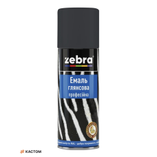 Емаль глянсова професійна 400мл ZEBRA 334 RAL7024 Темно-Сірий