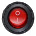 KCD1-7-101NY R/B  220V Перемикач 1 клав. круглий червоний з підсвіч.