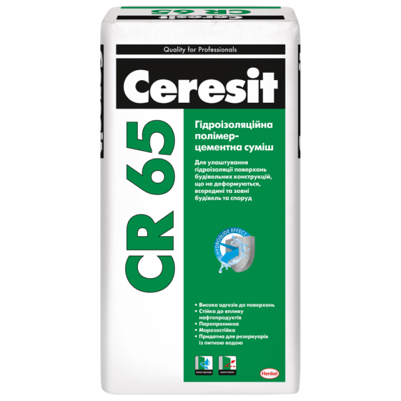 Ceresit Гідроізоляційна суміш жорстка CR 65 25кг