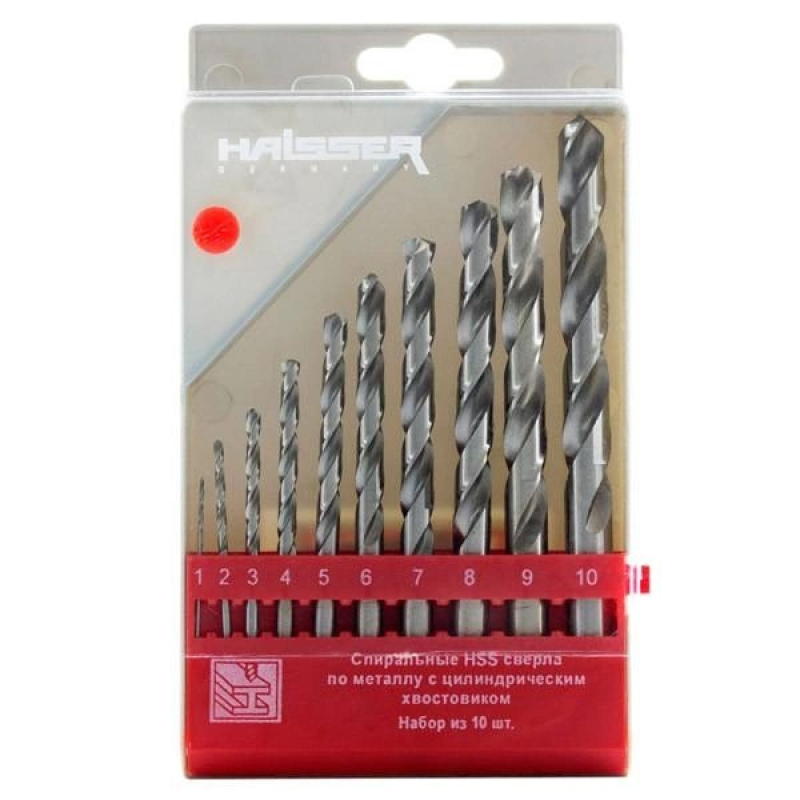 Набір свердел по металу (1-10) HAISSER 2018901