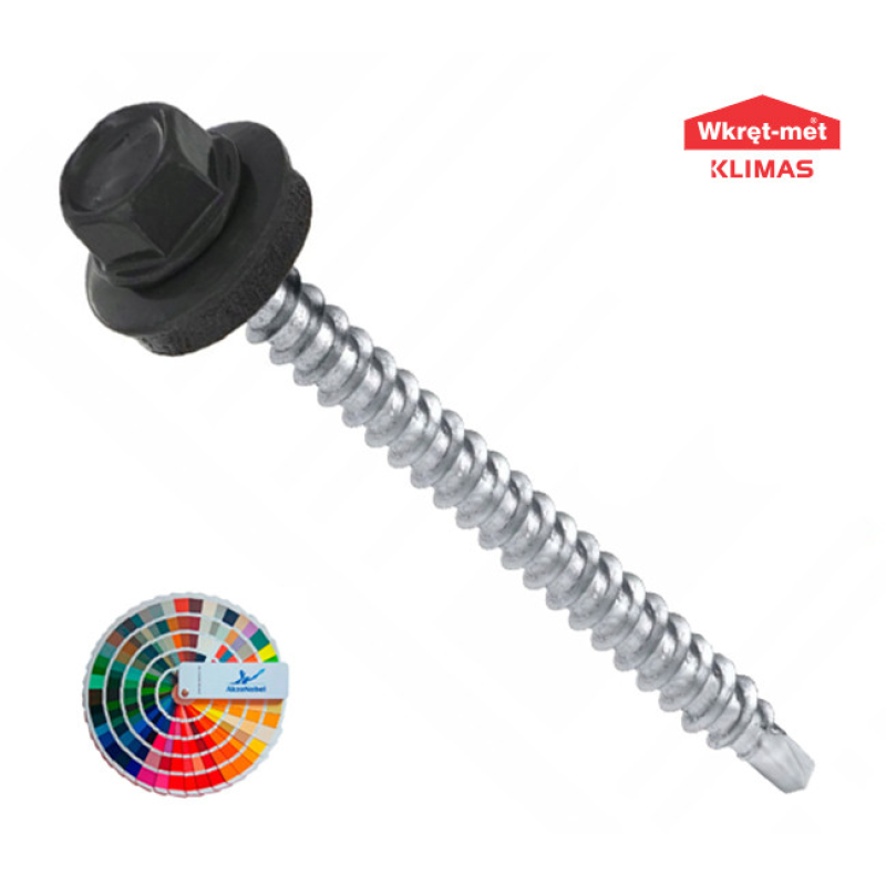 Саморіз покрівельний RAL по дереву 4,8х55 Оцинкований