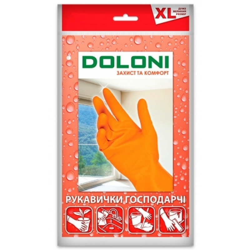 Рукавички DOLONI (4563) XL універс. господарські латекс