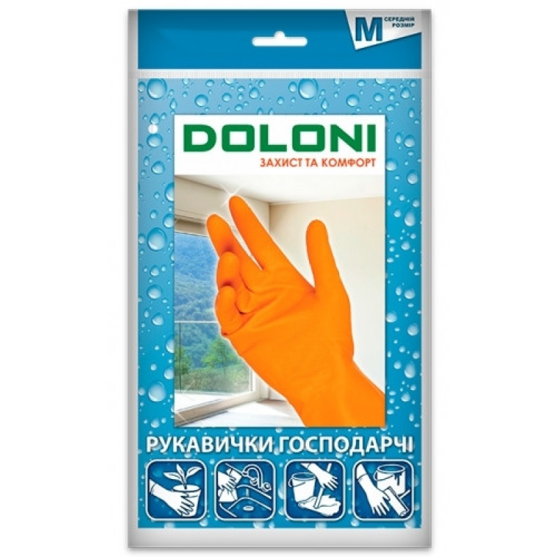 Рукавички DOLONI (4545) M універс. господарські латекс