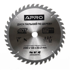 Диск пильний по дереву 230х22,2 40Т APRO