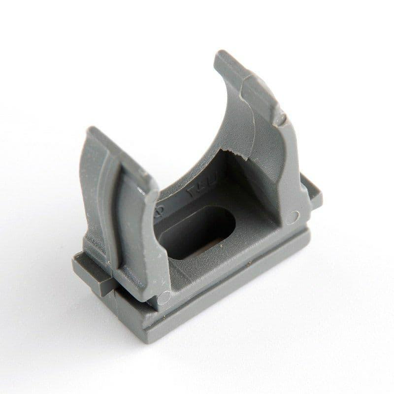 Кліпса для гофри 16мм сіра 100шт