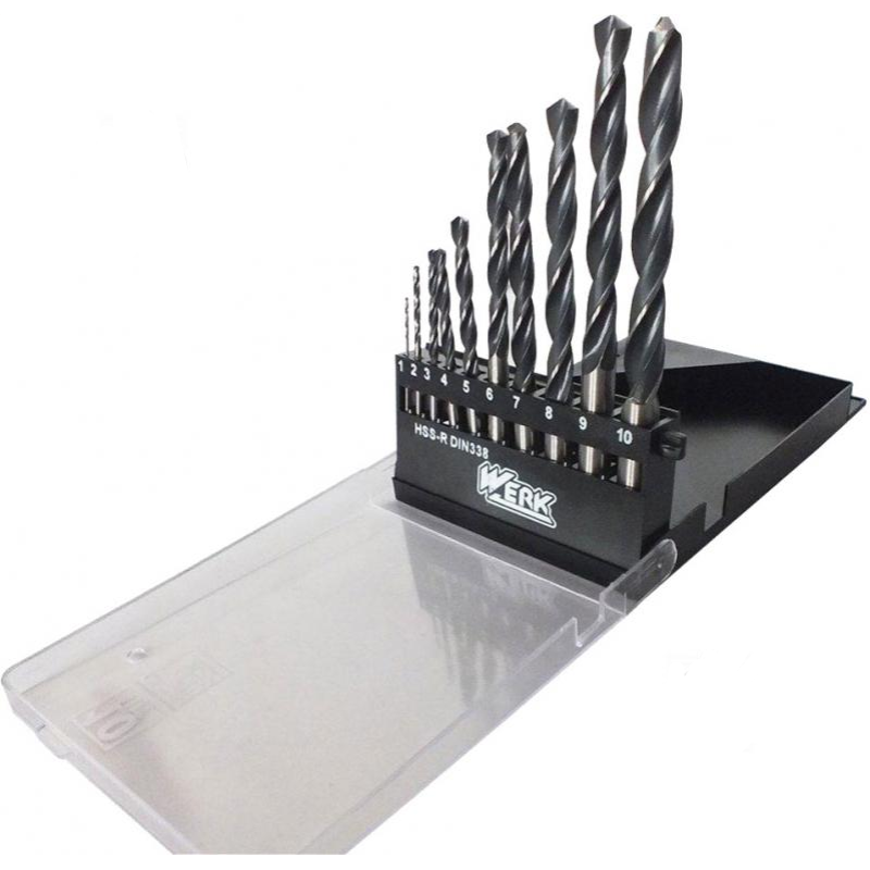 Набір свердел по металу 10шт (1-10) WERK WE113013