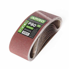 Наждачка кільцева 75х457мм Р80 (10шт) Apro 828043