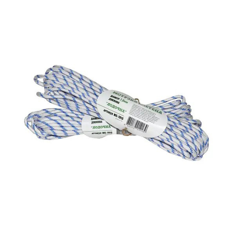 Мотузка плетена Човнова 7мм 25м