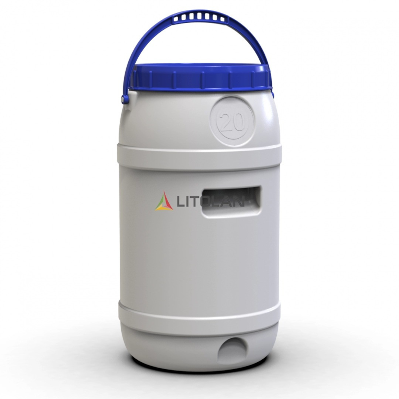 Бідон 20л харчовий білий Litolan