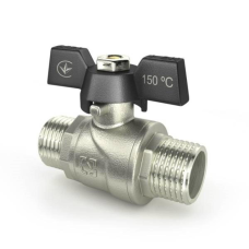 Кран Кульовий Raftec ЗЗ 3/4“ Чорний метелик DRB2121