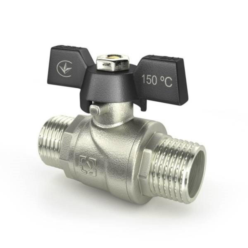 Кран Кульовий Raftec ЗЗ 3/4“ Чорний метелик DRB2121