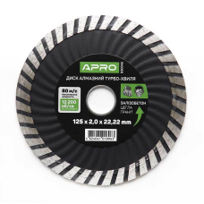 Диск по бетону Турбо-хвиля 125х2,2мм 22-24% Apro 830042