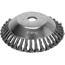 Щітка - крацкова дискова з плетеного дроту 200х25,4мм до мотокоси Yato YT-85142
