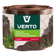 Стрічка газонна 10см х 9м коричнева Verto 15G513