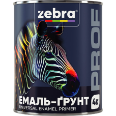 Емаль-грунт 0,8кг ZEBRA PROF 013Р Слонова кістка