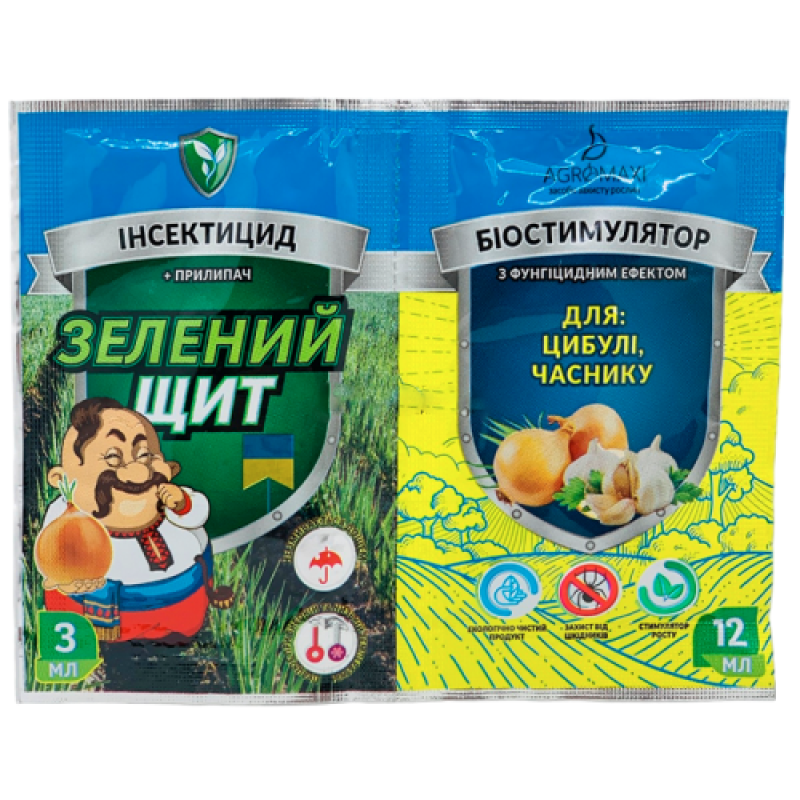 Зелений щит для цибулі та часнику 3мл + 12мл