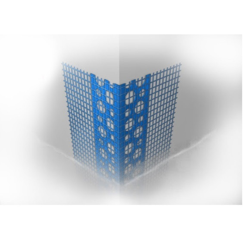 Кутник Фасадний пласт. з сіткою 3м (metpol) 10/10 синій