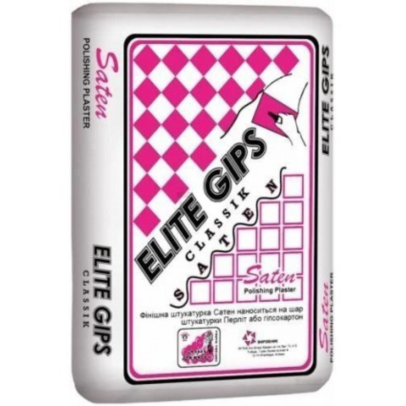 Elite gips Гіпсова Шпаклівка Фініш Сатен 25кг