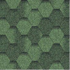 Битумна черепиця Зелена 1 м2