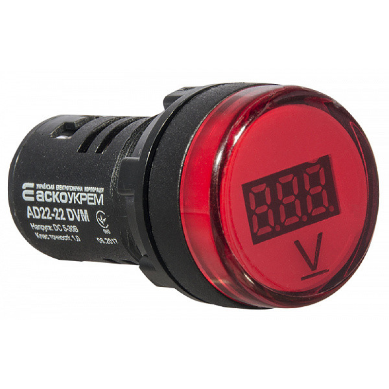 Цифровий вимірювач напруги AD22-22DVM DC 5-30В (червоний)